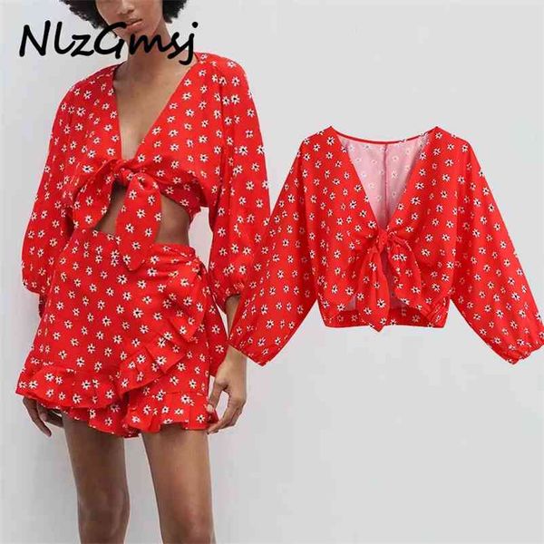 

t shirt women loose v neck tshirts elegant printed knot red short sleeve tees ladies 06 210628, White