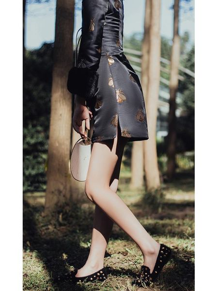 

customization cheongsam more improved girl autumn/winter warm sweet little coat cultivate morality dress black bee ethnic clothing, Red