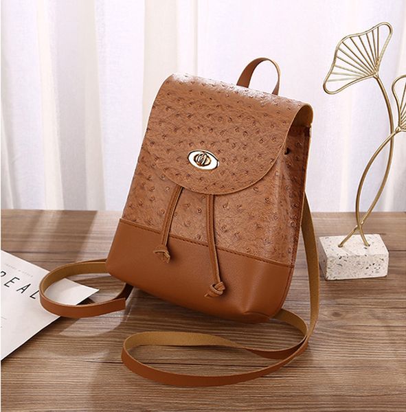 

3pcs backpack bag women pu geometric patterns patchwork flap cover hasp min cross body bags mix color
