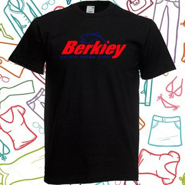 

berkley fishing logo men's black t-shirt size s to 3xl, White;black