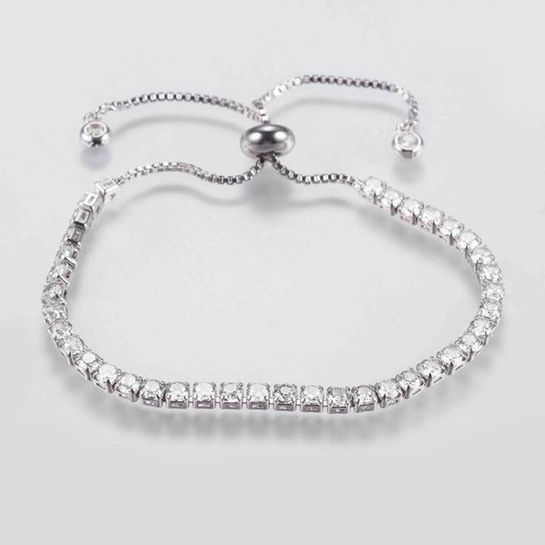 

link, chain 5pcs slider bracelets adjustable brass micro pave cubic zirconia bolo simple man woman jewelry 8-1/2"(215mm), Black