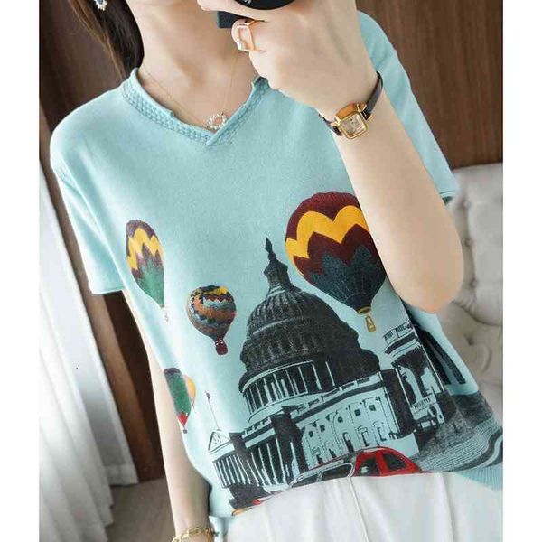 

women's t-shirt casual women's t-shirt, 2021, summer, style, plain cotton, short sleeve, v-collar, knitted or crocheted sweater, s, White
