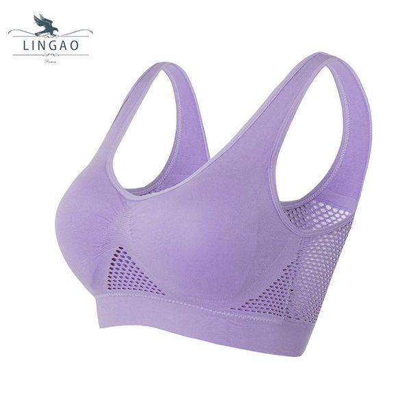 

hollow out women yoga sport bra breathable fitness running vest sleep underwear padded crop gym bras s-6xl outfit