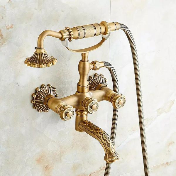 

bathroom shower sets system faucet hand set brass mixer taps spray rainfall head washing faucets antique