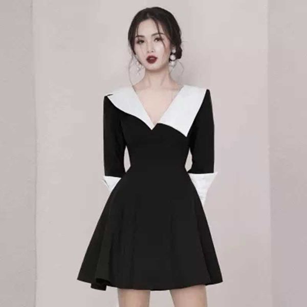 

zawfl fashion women formal office dress notched collar long sleeve striped casual ladies work business ol 210525, Black;gray