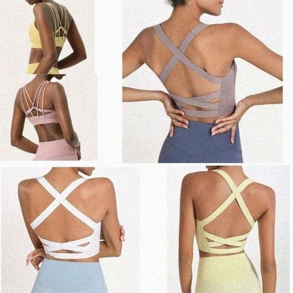 

yogaworld sports bra bodybuilding tanks all match casual push up bras women crop indoor outdoor workout clothe tqms#, White