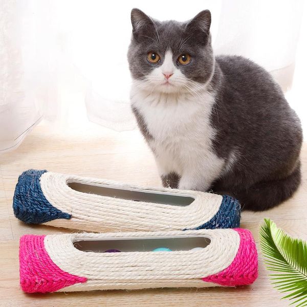 

cat toys sisal scratch mat rolling interactive training scratching kitten climbing furniture carpet protector pad board pet