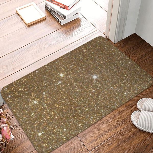 

carpets gold glitter polyester doormat rug carpet mat footpad non-slip washableentrance kitchen bedroom balcony cartoon