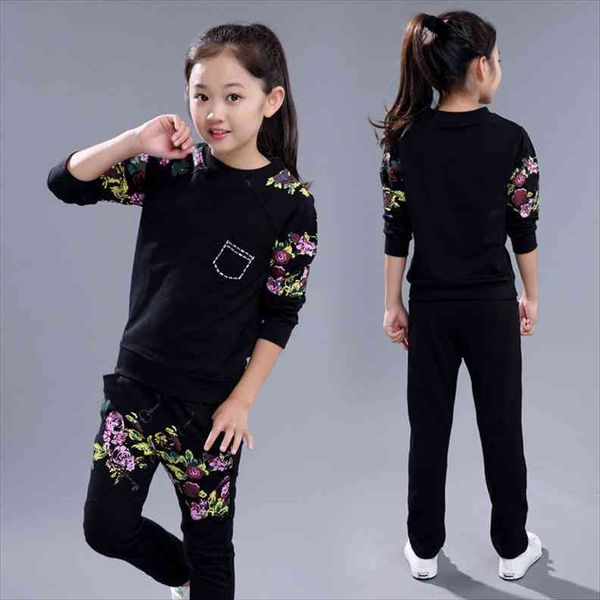

girls autumn tracksuit kids baby girl clothes set casual children clothing long sleeve sweater christma costume sports suits, White