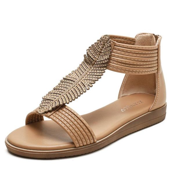 

sandals summer women's roman shoes wedge women sandalias mujer large bohemia slope heel pumps female slippers, Black