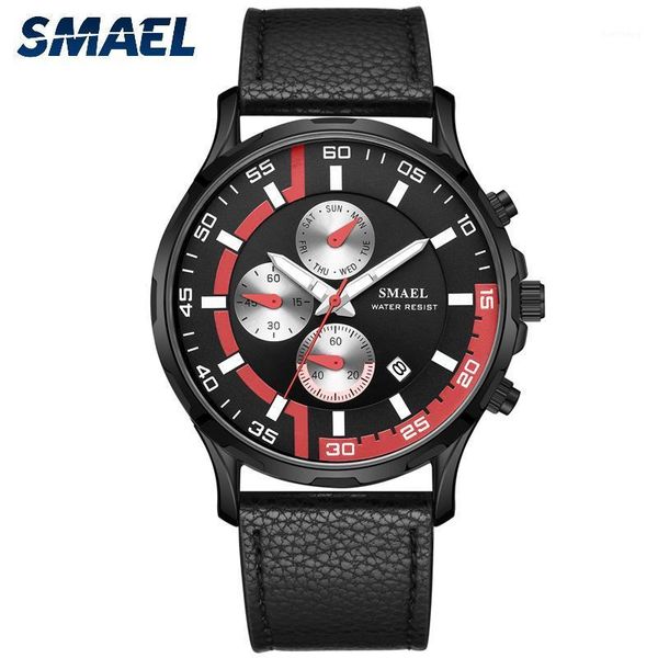 

wristwatches chronograph quartz watch men sports watches military army male wrist clock smael relogio masculino, Slivery;brown