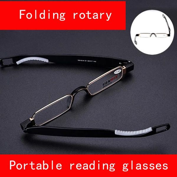 

sunglasses 360 degree rotary reading glasses for men and women's fashion ultra light portable folding anti-fatigue, White;black