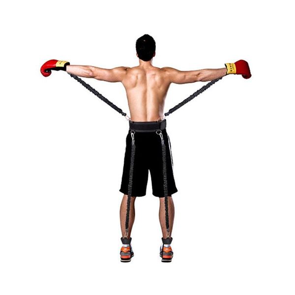 

resistance bands band fitness elastic rope arm leg strength bounce trainer boxing team jump force strap training