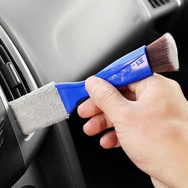 

car sponge 2 in 1 air conditioner outlet cleaning brush auto vehicle vent detailing multi-purpose dust tool