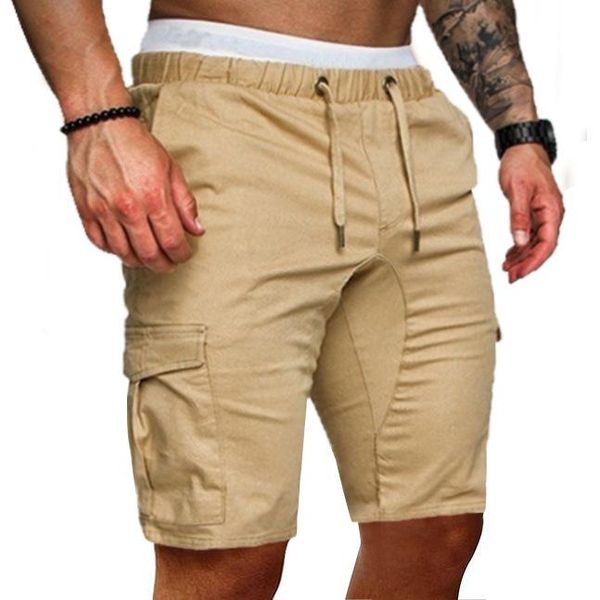 

men's shorts male summer sport style loose casual cropped straight work pocket plus size, White;black