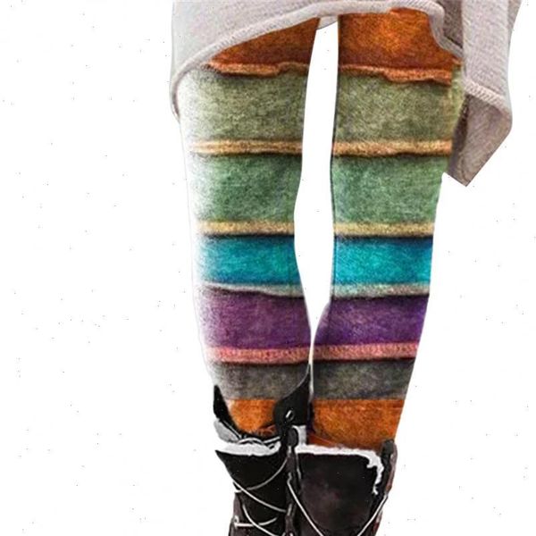 

pants stripes print long women leggings trousers striped skinny autumn autum, Black