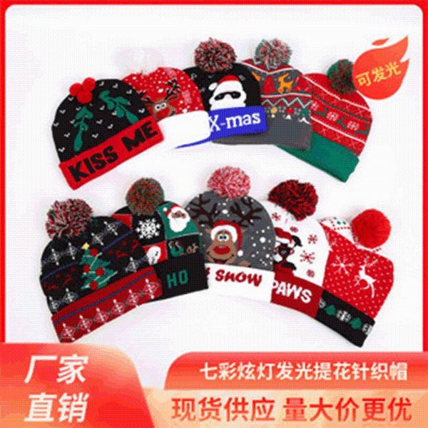 

christmas decorations hat holiday gift glow knitted winter warm children's blossom