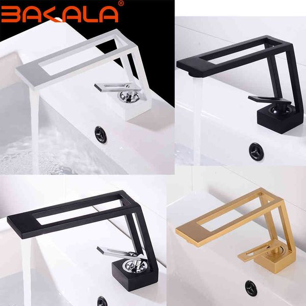 

bathroom sink faucets luxury hollow design basin cold & water mixer tap single handle deck mounted black j363