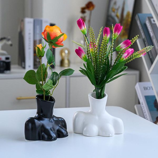 

nordic style home decor body vase female bum art ceramic dried flowers pot fashion living room table decoration ornaments vases