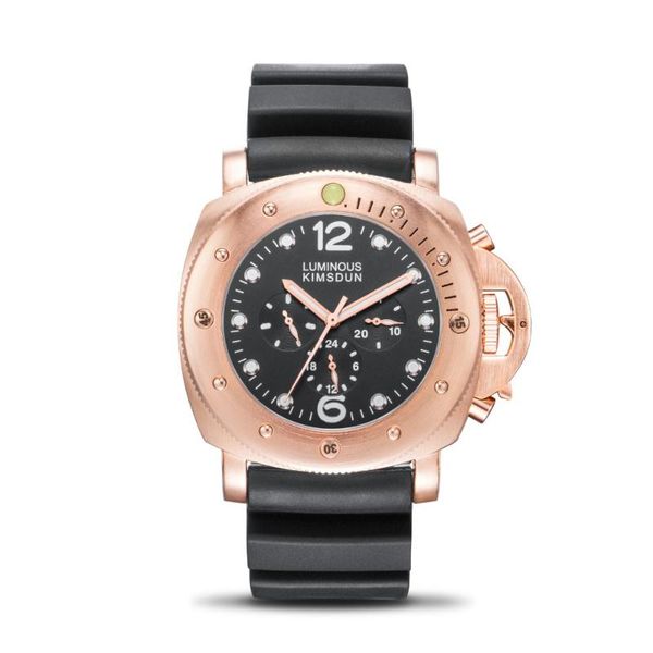 

wristwatches rose gold men's mechanical watch kimsdun brand quality luxury fashion automatic casual sports male clock relogio, Slivery;brown