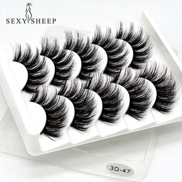 

5pairs 3d mink lashes false eyelashes natural/thick long eye wispy makeup beauty extension tools