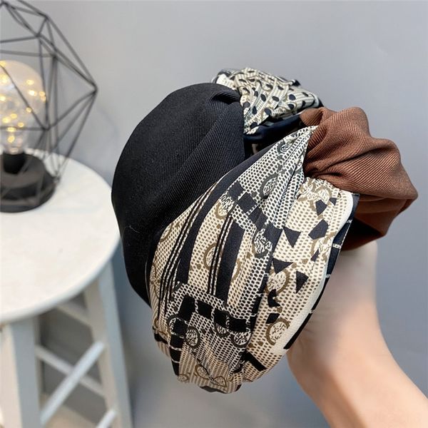 

ehm b239 color headdressheaddress headdressmatching knot cross hair headbands korean hair ornament letter personality go out wide edge head, Silver