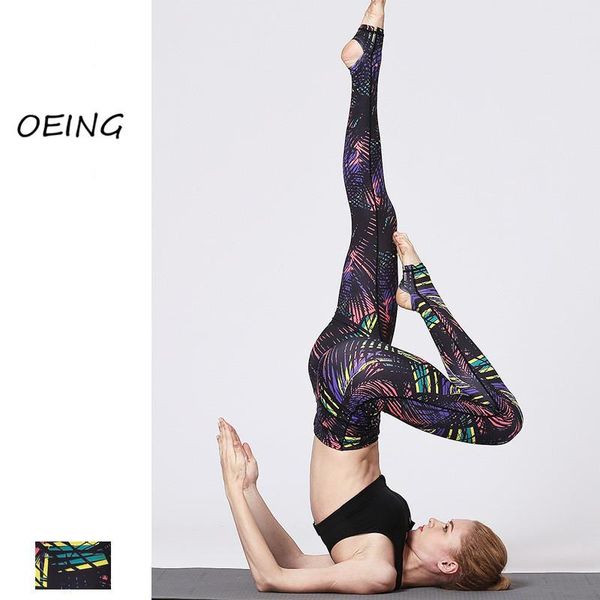 

yoga outfit leggings women pants plus size fashion sport fitness print high waist