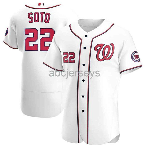 

juan soto #22 white baseball jersey xs-6xl, Black