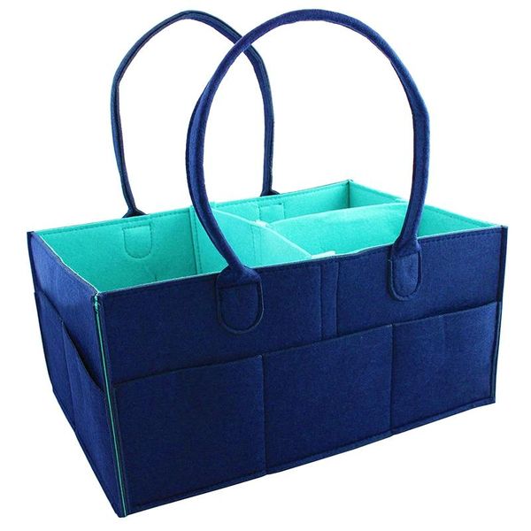 

storage bags baby diaper caddy organizer for changing table, car, bathroom, large portable nursery bin, great travel cadi tote bag fo
