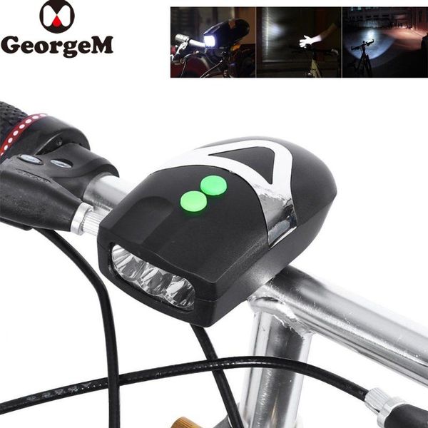 

bike lights light for bicycle 3 led lamp bicicleta white head bell horn hooter fietsverlichting fiets licht