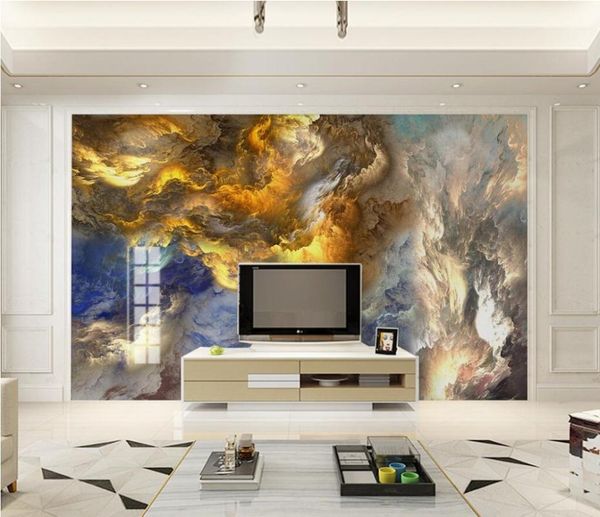 

wallpapers cjsir custom po wallpaper mural modern abstract colorful fire cloud tv wall papel de parede 3d papers home decors