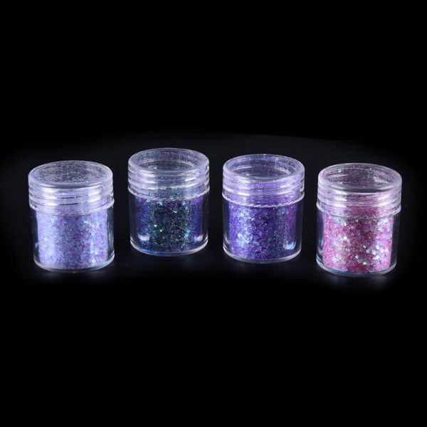

nail art 10ml mixed nail glitter powder hexagon shape glitter powder sheets tips art set, Silver;gold
