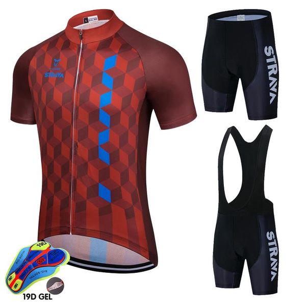 

pro cycling set mtb bicycle strava wear maillot ropa ciclismo 3 colors bike uniform jersey clothing racing sets, Black;blue