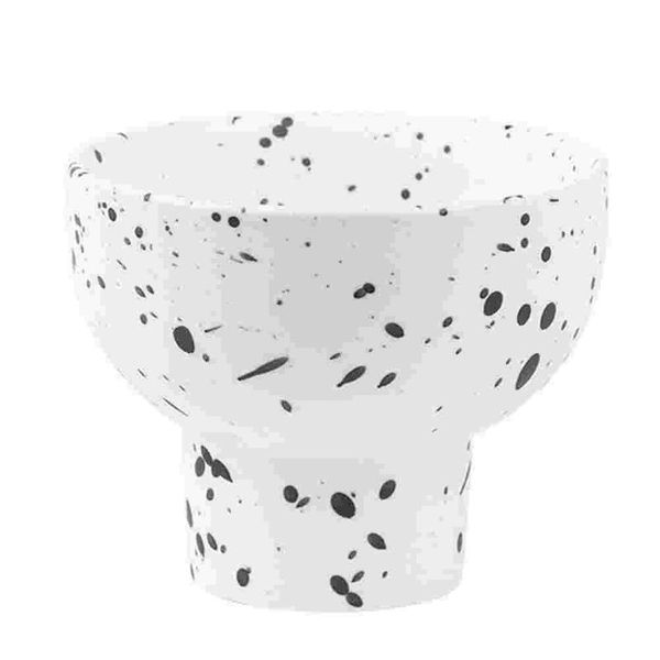 

bowls 1pc splash-ink bowl colorful shake holder serving cup (black)