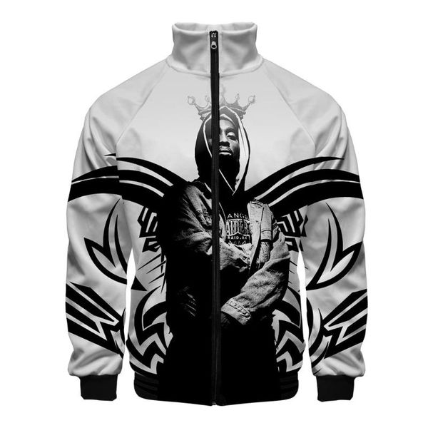 

men's jackets personality 2pac zipper casual hoodies and spring clothes sweatshirt streetwear fashion cool highstreet 4xl, Black;brown