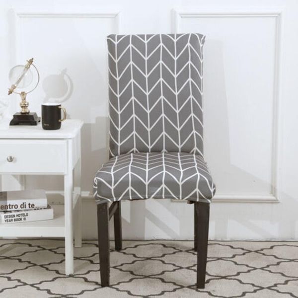 

chair covers dining gray slip cover stretch wedding banquet party protector