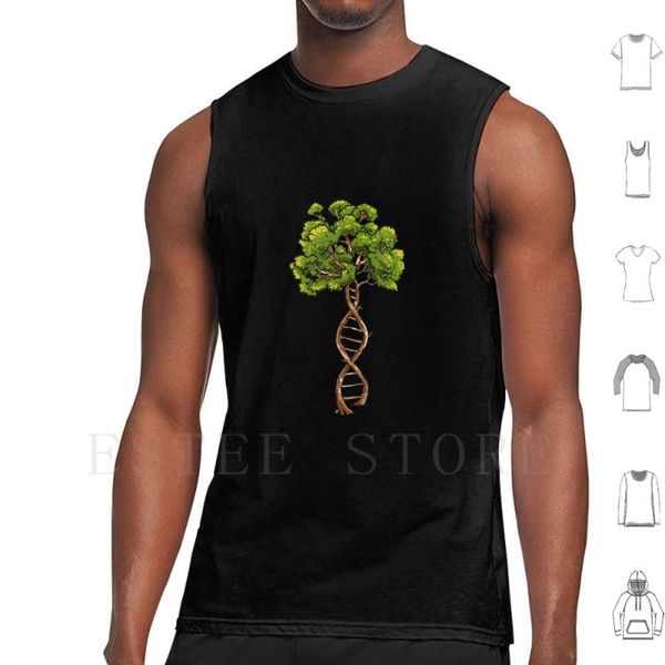 

men' tank dna tree of life science genetics biology environment lover vest sleeveless dragonfly funny, White;black