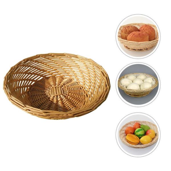 

storage baskets 1pc kitchen willow woven basket vegetable holder multipurpose bread