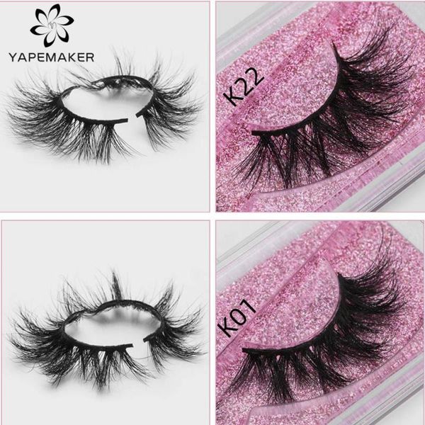 

mink lashes real 100% cruelty handmade reusable natural eyelashes false1