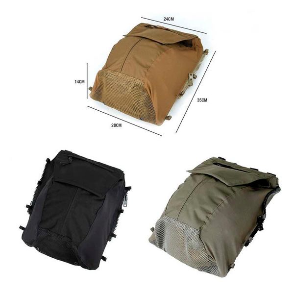 

tactical helmets outdoor tmc military vest bk/cb/rg zipper pouch bag zip panel back pack detail revision