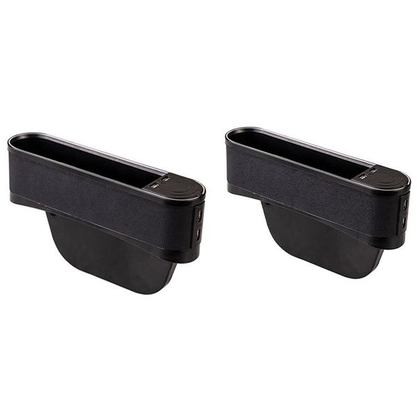 

car organizer seat space catcher organiser storage box pocket with purple blue belt 4 usb slit