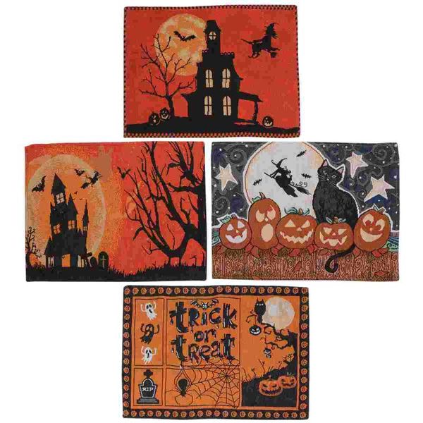 

mats & pads 4pcs place mat funny bowl cup dining table for