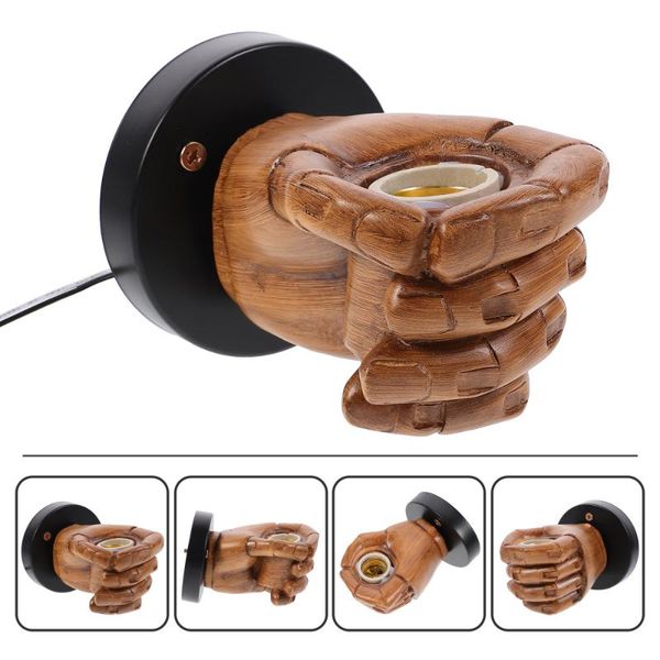 

wall lamp 1 set decorative light holder bedroom cafe bar fist shaped base