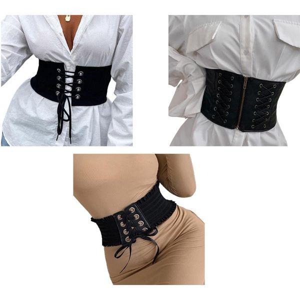 

belts waist cincher belt womens stylish skinny women elastic wild, Black;brown