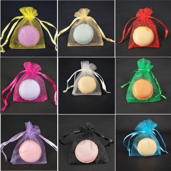 

gift wrap 25/50pcs multi color organza bags wedding party candy chocolate packaging tulle fabric small jewelry storage bag 5z