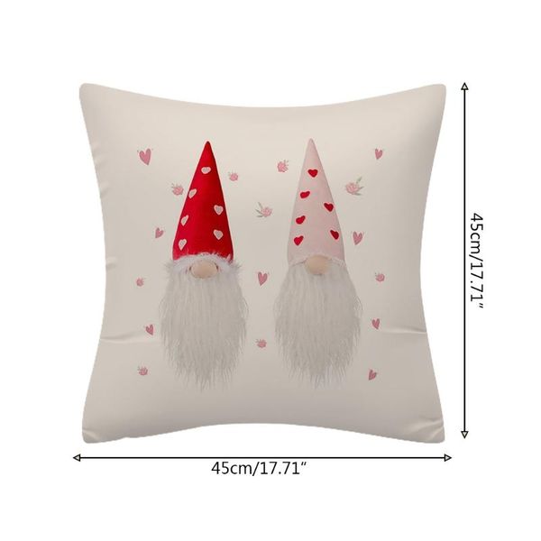 

pillow case gnome christmas throw cover 18x18 inch valentine pillowcase cushion n1hf