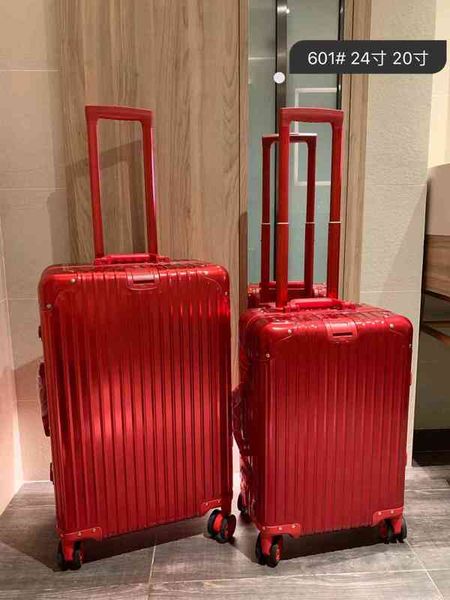 

suitcase pc anti-wear material tsa customs lock thickened aluminum alloy luggages corner large capacity travel-case air case 20