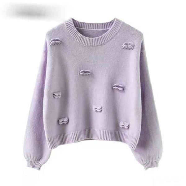 

sweater women's sweater, knitted long sleeve, blouse thin round collar, White;black