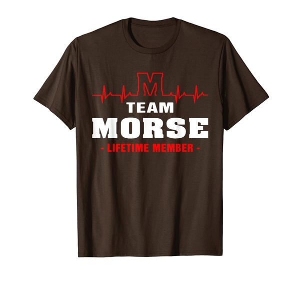 

team morse lifetime member shirt surname, last name gift t-shirt, White;black