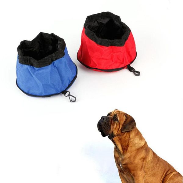 

dog bowls & feeders oxford cloth waterproof portable zipper foldable travel water bowl